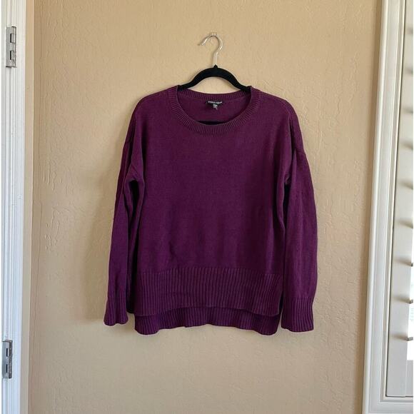 Eileen Fisher Plum Purple Round Neck Pullover Sweater XXS - Picture 2 of 6
